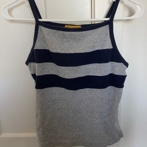 Gray and navy blue tank top